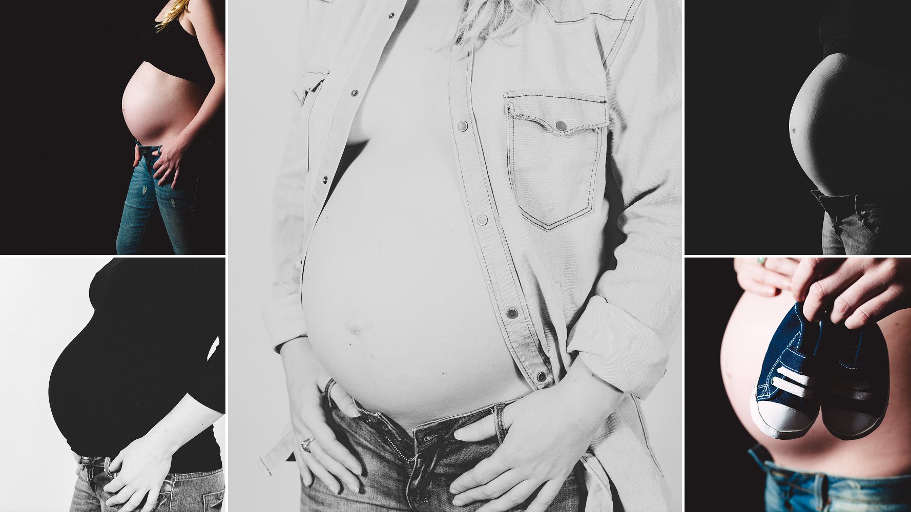 foto buik zwangerschap zwart wit veendam groningen